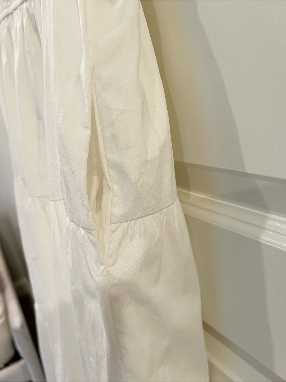 Altar’d State White Cotton Tiered Maxi Dress Pockets Cottagecore M - Picture 6 of 13